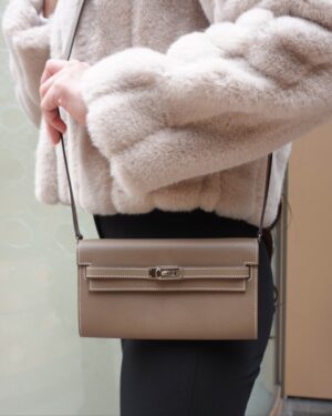 [에르메스] 켈리 To Go Wallet Epsom/ Etoupe - Silver