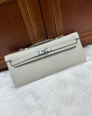 [에르메스] 켈리 Cut 31cm Epsom/ Nata - Silver