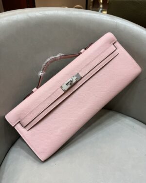 [에르메스] 켈리 Cut 31cm Epsom/ Rose Sakura - Silver