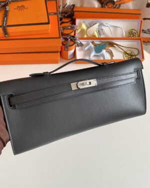 [에르메스] 켈리 Cut 31cm Swift/ Noir - Silver