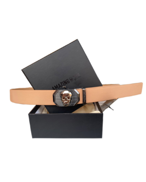 [어메이징크리] 탈부착 가능한 마그네틱 메탈 소가죽 골프 벨트