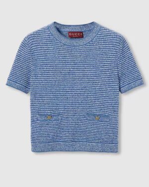 [구찌] 파인 코튼 크루넥 탑 818647XKENS 4179