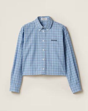 [미우미우] 체크 포플린 셔츠 MK1659