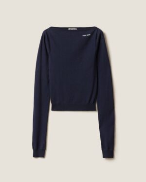 [미우미우] 울 보트넥 스웨 MMLA85