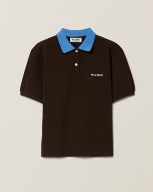 [미우미우] 코튼 피케 폴로 셔츠 MJN535