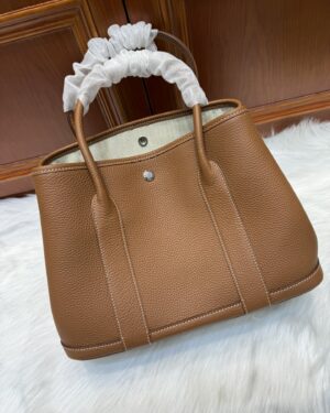 [에르메스] 가든파티 30cm Clemence/ Gold Negonda