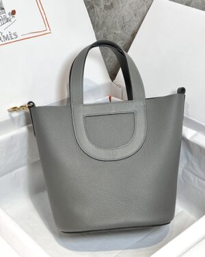 [에르메스] 인더루프 18cm Clemence/ Gris Meyer - Gold