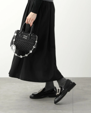 [미우미우] 크리스털 래더 핸드백 5BA251