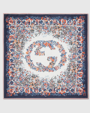 [구찌] 인터로킹 G 플로라 프린트 실크 까레 7831573G0014174 (2 COLORS)