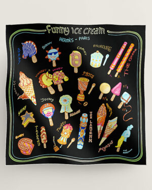 [에르메스] Funny Ice Cream 스카프 90 H984109S02 (3 COLORS)