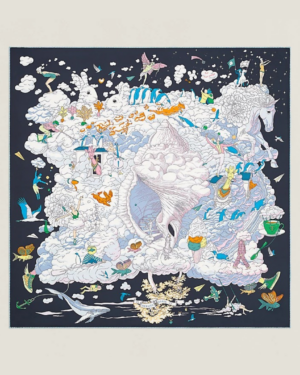 [에르메스] 까레 쉬르 몬 뉘아쥬 스카프 H003900S (4 COLORS)