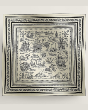 [에르메스] Tatouages Marins Bandana 숄 90 H243374S (2COLORS)