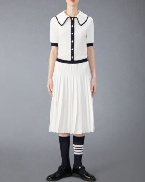 [톰브라운] 코튼 포인텔 드레스 FKD172AY3009100