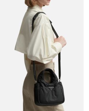 [프라다] 소프트 패딩 리나일론 미니 토트백 1BA359