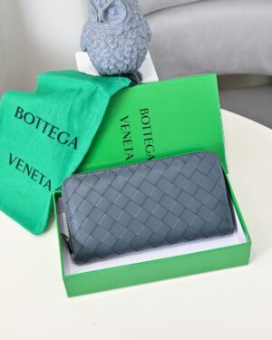 [보테가베네타] 인트레치아토 지퍼-어라운드 장지갑  814838