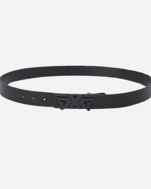 [PXG] 블랙 버클 로고 벨트 PGFPM870221
