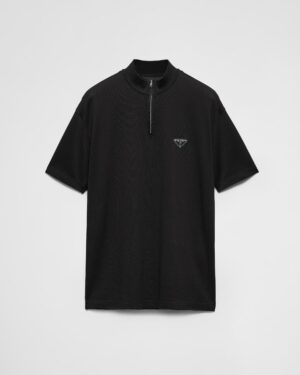 [프라다] 쇼트 슬리브 피케 및 리나일론 모크 터틀넥 UJN917