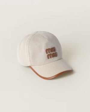 [미우미우] 캔버스 및 가죽 베이스볼 캡 5HC179 (3 COLORS)