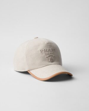 [프라다] 리넨 혼방 베이스볼 캡 2HC179