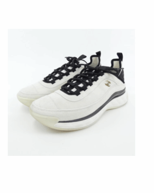 [샤넬] CC로고 믹스드파이버 스니커즈 화이트 G45332