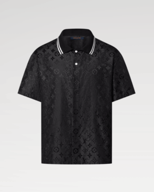 [루이비통] 모노그램 무아레 자카드 쇼트 슬리브드 실크 셔츠 1AGTP1