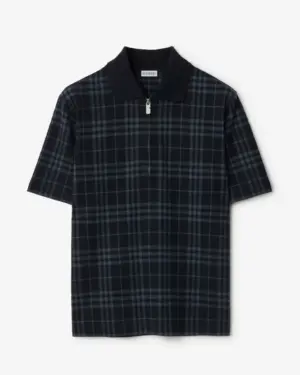 [버버리] 체크 스트레치 코튼 블렌드 폴로셔츠 81018951