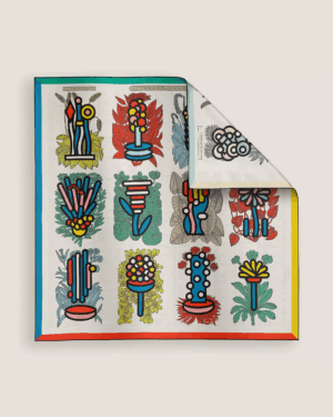 [에르메스] Botanica Grafica 더블 페이스 스카프 90 H903852S