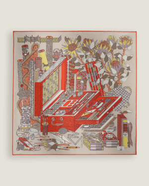 [에르메스] Les Tresors d'un Artiste 스카프 90