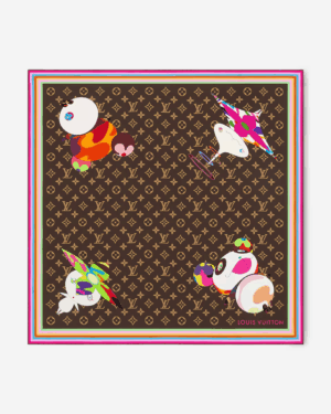 [루이비통] LV x TM 모노그램 슈퍼플랫 캐릭터 스카프 90