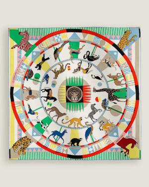 [에르메스] Le Carrousel du Tigre Royal 스카프 90 H004206S (5 COLORS)
