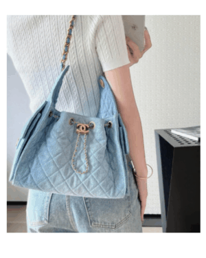 [샤넬] 25백 호보 스몰 데님 AS5293