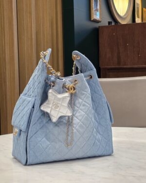 [샤넬] 25백 호보 미디엄 데님 AS5311