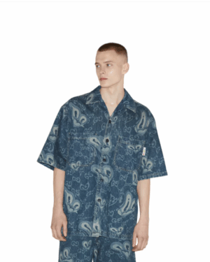 [구찌] GG 리퀴드 하트 데님 셔츠 783811