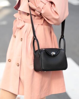 [에르메스] 린디 Mini 19cm Clemence/ Noir - Silver