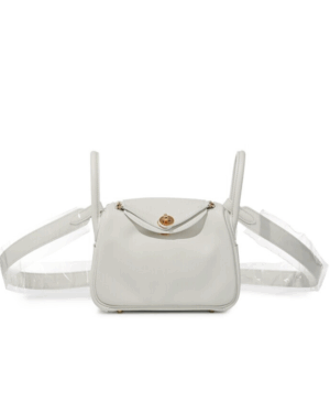 [에르메스] 린디 Mini 19cm Swift/ Blanc  - Gold