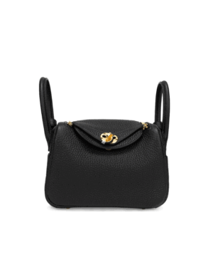 [에르메스] 린디 Mini 19cm Taurillon Clemence/ Noir - Gold