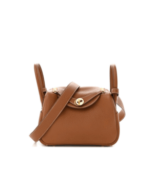 [에르메스] 린디 Mini 19cm Taurillon Clemence/ Gold - Gold