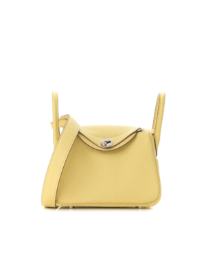 [에르메스] 린디 Mini 19cm Taurillon Clemence/ Jaune Poussin - Silver