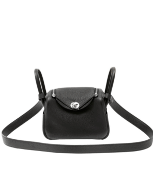 [에르메스] 린디 Mini 19cm Taurillon Clemence/ Noir - Silver