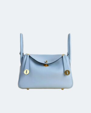 [에르메스] 린디 26cm Clemence/ Bleu Lin - Gold