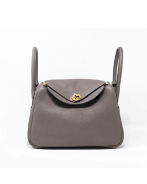 [에르메스] 린디 26cm Clemence/ Gris Etain - Gold