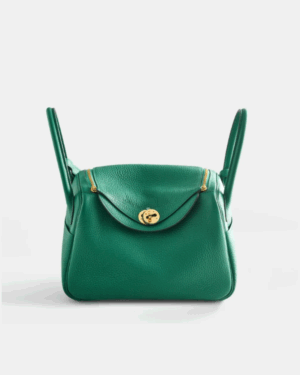 [에르메스] 린디 26cm Taurillon Clemence/ Vert Vertigo - Gold