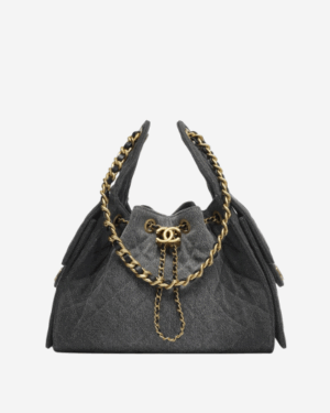 [샤넬] 25 스몰 핸드백 워시드 데님 블랙 AS5293-B20520-U0725