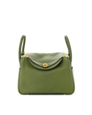 [에르메스] 린디 30cm Taurillon Clemence/ Vert Canopee - Gold