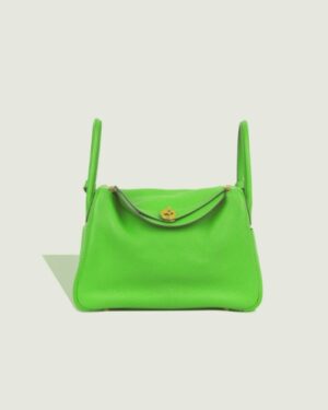 [에르메스] 린디 30cm Taurillon Clemence/ Vert Cru - Gold