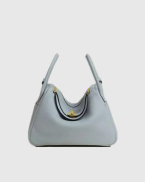 [에르메스] 린디 30cm Taurillon Clemence/ Bleu Pale - Gold