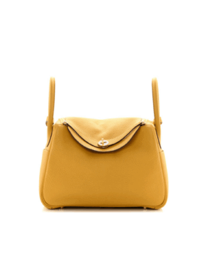[에르메스] 린디 30cm Taurillon Clemence/ Jaune Ambre - Gold