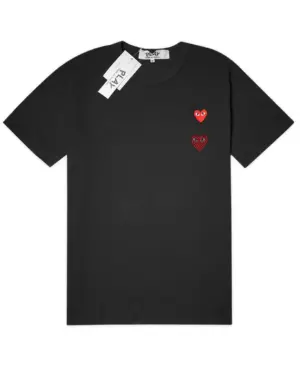 [꼼데가르송] 하트 비즈 티셔츠 (3 COLORS)