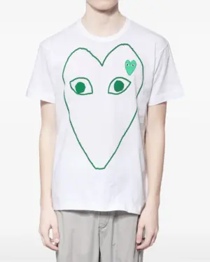 [꼼데가르송] 하트 로고 그래픽 티셔츠