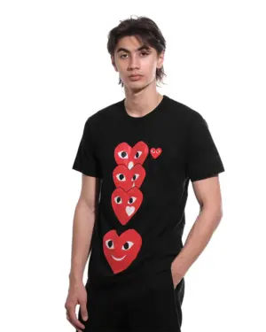 [꼼데가르송] 세로 이모티콘 하트 티셔츠 (3 COLORS)